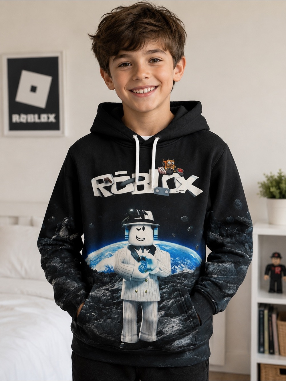 Roblox Space Kids' Graphic Hoodie. Perfect for Gamers & Roblox Fans!!!